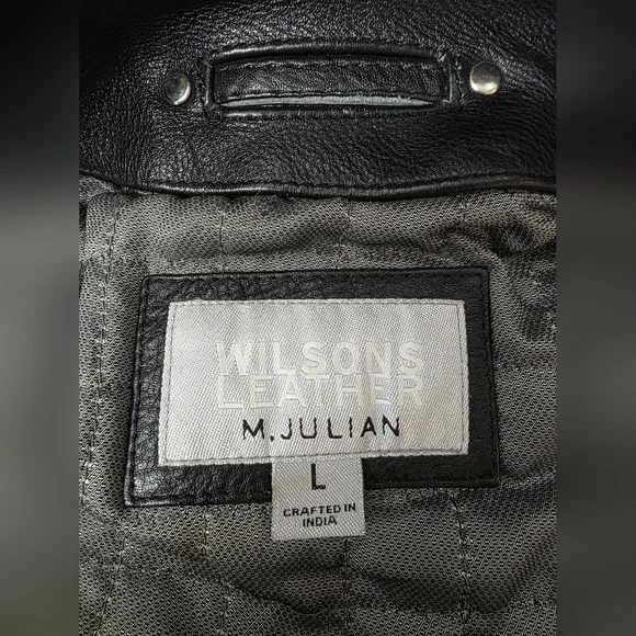 Vintage Wilsons Leather M.Julian Racer Biker Jacket - Picture 2 of 9